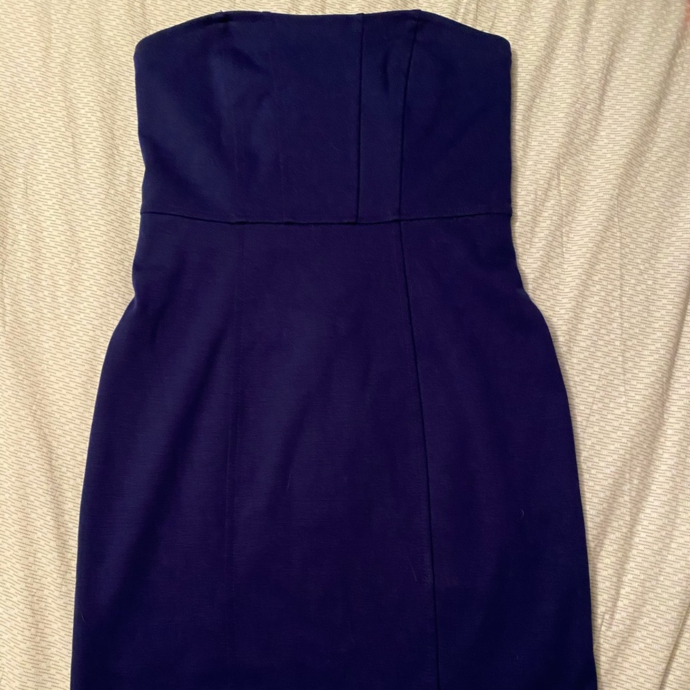 Royal blue mini dress form fitting